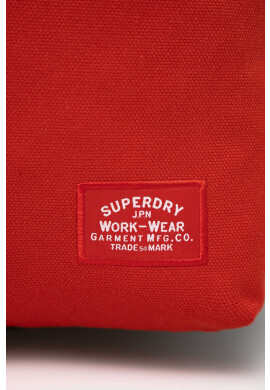 Superdry Раница дамски в червено голям размер с изчистен дизайн - Pepit.bg
