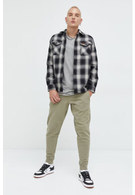Superdry Риза с вълна мъжка в черно със стандартна кройка с класическа яка - Pepit.bg