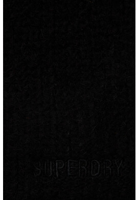 Superdry Шал с вълна в черно с изчистен дизайн - Pepit.bg
