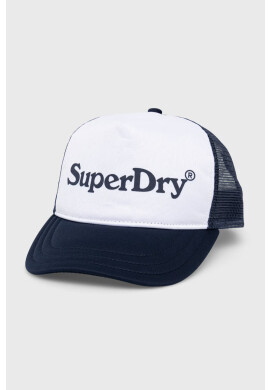 Superdry Шапка в тъмносиньо с принт - Pepit.bg