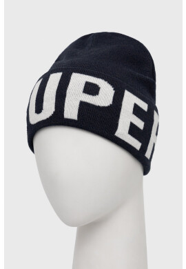 Superdry Шапка в тъмносиньо от плътен трикотаж - Pepit.bg