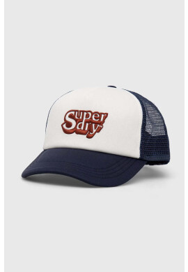 Superdry Шапка с козирка в бяло с апликация - Pepit.bg