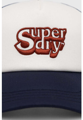 Superdry Шапка с козирка в бяло с апликация - Pepit.bg