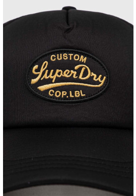 Superdry Шапка с козирка в черно с апликация - Pepit.bg