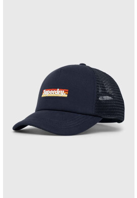 Superdry Шапка с козирка в тъмносиньо с апликация - Pepit.bg