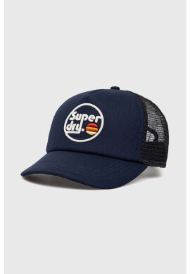 Superdry Шапка с козирка в тъмносиньо с апликация - Pepit.bg