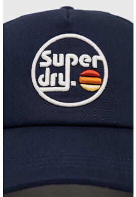 Superdry Шапка с козирка в тъмносиньо с апликация - Pepit.bg