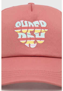 Superdry Шапка с козирка в розово с принт - Pepit.bg