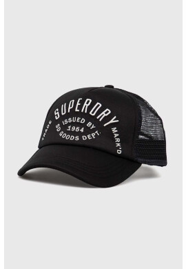 Superdry Шапка с козирка в черно с апликация - Pepit.bg