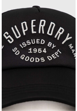 Superdry Шапка с козирка в черно с апликация - Pepit.bg