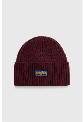 Superdry Шапка с вълна в бордо - Pepit.bg