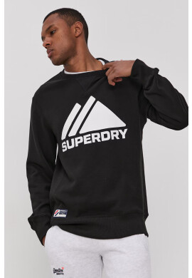 Superdry Суичър мъжки в тъмносиньо с изчистен дизайн - Pepit.bg