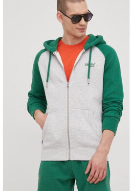 Superdry Суичър в сиво с апликация - Pepit.bg