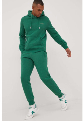 Superdry Суичър мъжка в зелено меланж на - Pepit.bg