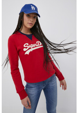 Superdry Суичър мъжка в оранжево с принт - Pepit.bg