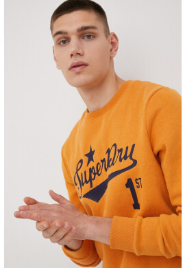 Superdry Суичър в жълто с принт - Pepit.bg