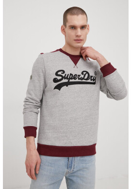 Superdry Суичър в сиво с апликация - Pepit.bg