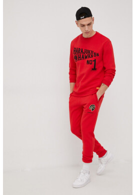 Superdry Суичър в червено с апликация - Pepit.bg