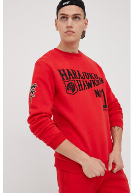 Superdry Суичър в червено с апликация - Pepit.bg