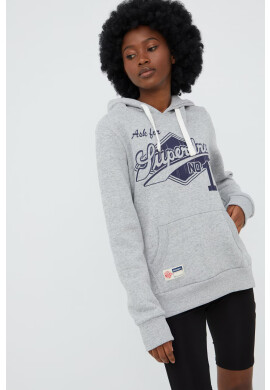 Superdry Суичър в сиво с качулка меланж на - Pepit.bg
