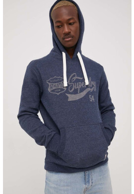 Superdry Суичър в тъмносиньо с принт - Pepit.bg