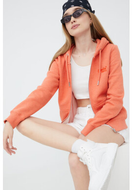 Superdry Суичър в оранжево с апликация - Pepit.bg