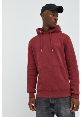 Superdry Суичър в бордо меланж на - Pepit.bg