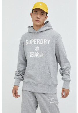 Superdry Суичър в сиво с принт - Pepit.bg