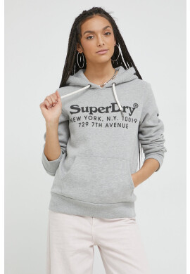 Superdry Суичър в оранжево с изчистен дизайн - Pepit.bg