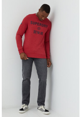 Superdry Суичър в червено с принт - Pepit.bg