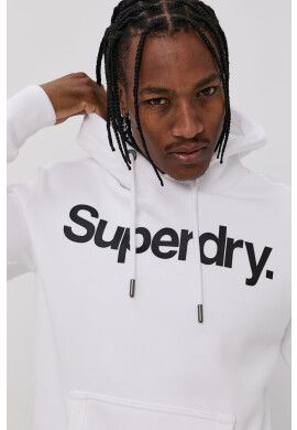Superdry Суичър мъжки в бяло с принт - Pepit.bg