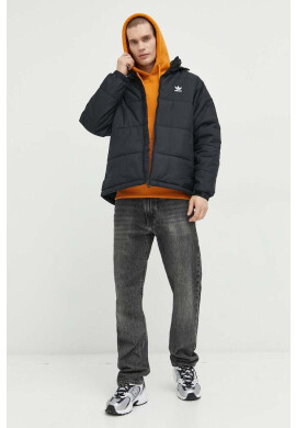 Superdry Суичър в оранжево с качулка с изчистен дизайн - Pepit.bg