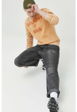 Superdry Суичър в оранжево с принт - Pepit.bg