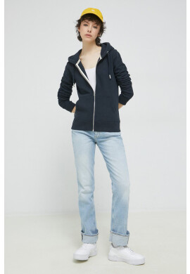 Superdry Суичър в тъмносиньо с качулка с изчистен дизайн - Pepit.bg
