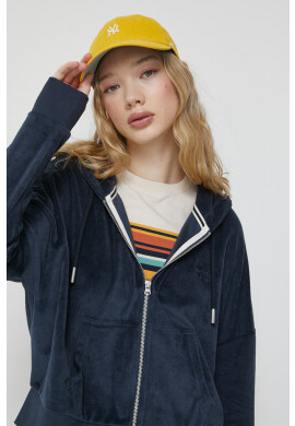 Superdry Суичър в тъмносиньо с качулка с изчистен дизайн - Pepit.bg