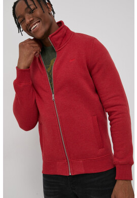 Superdry Суичър мъжки в червено с изчистен дизайн - Pepit.bg