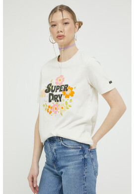 Superdry Тениска в бежово - Pepit.bg