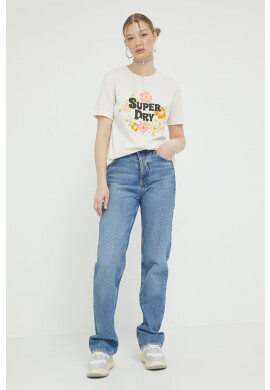 Superdry Тениска в бежово - Pepit.bg