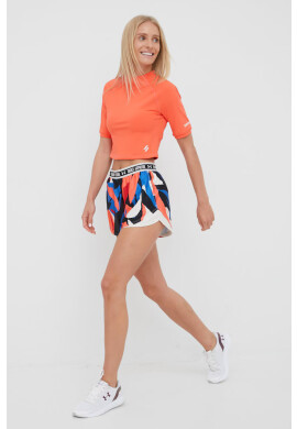 Superdry Тениска в оранжево с ниско поло - Pepit.bg