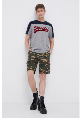 Superdry Тениска мъжка в сиво с принт - Pepit.bg
