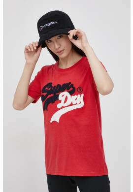 Superdry Тениска дамска в червено - Pepit.bg