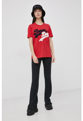 Superdry Тениска дамска в червено - Pepit.bg