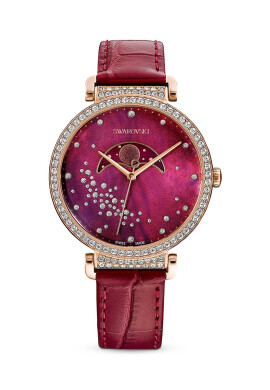 Swarovski Часовник 5613323 Passage Moon Phase дамски в червено - Pepit.bg