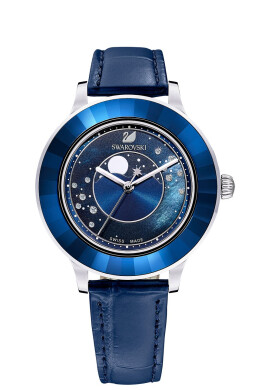 Swarovski Часовник дамски в тъмносиньо - Pepit.bg