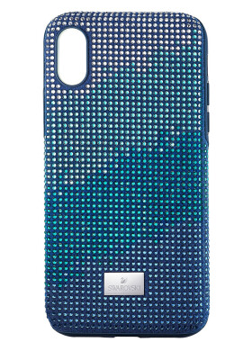 Swarovski Кейс за телефон Crystalgram iPhone Xs Max в тъмносиньо - Pepit.bg