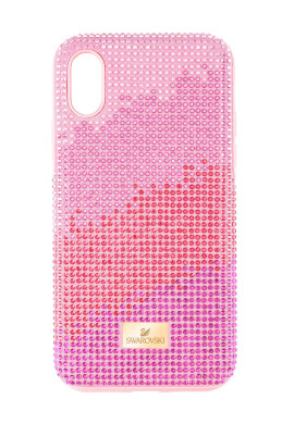 Swarovski Кейс за телефон Crystalgram iPhone X/XS в тъмносиньо - Pepit.bg