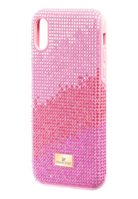 Swarovski Кейс за телефон Crystalgram iPhone X/XS в тъмносиньо - Pepit.bg