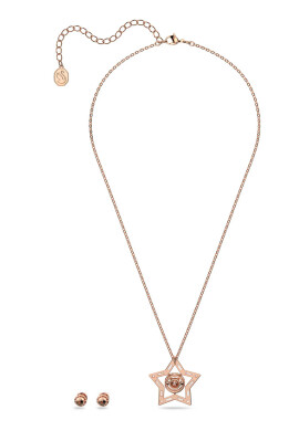 Swarovski Колие и обици в златисто - Pepit.bg