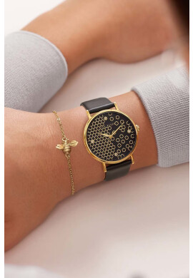 Ted Baker Часовник и гривна дамски в черно - Pepit.bg