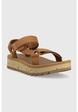 Teva Кожени сандали Universal Ceres в кафяво с платформа 1139950 - Pepit.bg